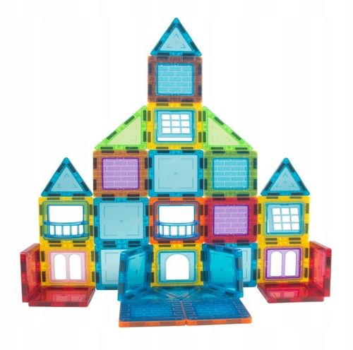 KLOCKI MAGNETYCZNE 3D MAGNETIC KONSTRUKCYJNE EDUKACYJNE PANELE ZESTAW 45 el na Arena.pl