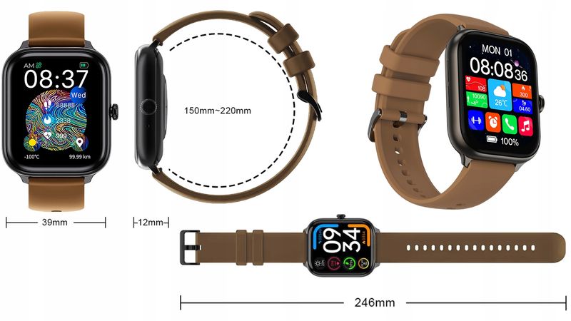 Smartwatch IMILAB IMIKI ST1 brązowy zdjęcie 10
