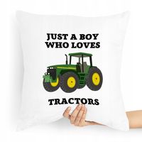 Poduszka Prezent Dla Chłopaka Boy Love Tractors Z Nadrukiem Ze Zdjęciem