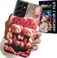 ETUI DO SAMSUNG GALAXY S21 Ultra - RODZINKA RÓŻANYCH MISIÓW SERCE + FOLIA