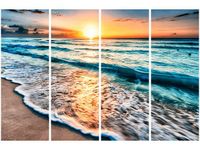 OBRAZ ZACHÓD SŁOŃCA PLAŻY CANCUN