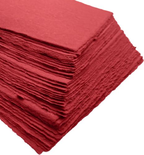 Papier Czerpany Bawełniany A5 Czerwony 130g 50 Arkuszy do Akwareli na Arena.pl