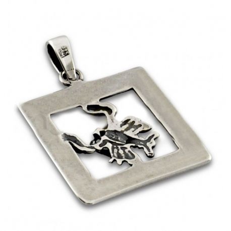 SREBRNY WISIOREK ZNAK ZODIAKU RAK PRÓBA SREBRA 925 GRAWER GRATIS zdjęcie 2