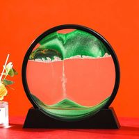 3D Ruchomy Piasek Obraz Okrągłe Szkło Głębokie – 7 inch