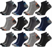 12x Skarpety Męskie Skarpetki Bawełniane Stopki Sportowe Krótkie 43-46