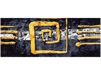 100X40CM KWADRATOWY WIR OBRAZ DREWNO