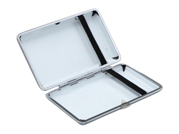 Papierośnica Skórzana SLIM na Cienkie Papierosy w Kolorze Brzoskwiniowym zdjęcie 3