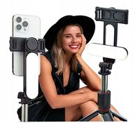 SELFIESTICK TRIPOD ZE ŚWIATŁEM LED 111 CM DO TELEFONU BLUETOOTH