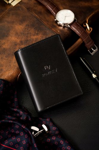 portfel męski ze skóry naturalnej wyposażony w system rfid - rovicky na Arena.pl