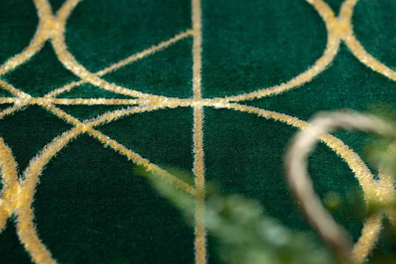 RUG/LU/ESTEMA/CIRCLES/BOTTLEGREEN+GOLD/160x220 zdjęcie 5