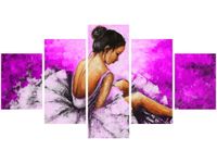 OBRAZ BALETNICA FIOLETOWYM TLE