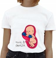 Koszulka ciążowa nadruk MÓWIĄ ŻE CHŁOPCZYK