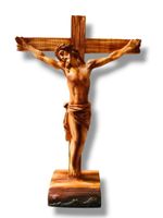 Krzyż Stojący Z Figurą Jezusa 29,5 Cm | Figurka Religijna | Polyresin