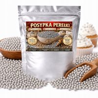 POSYPKA CUKROWA PEREŁKI SZARE DO TORTÓW BABECZEK DESERÓW 200g