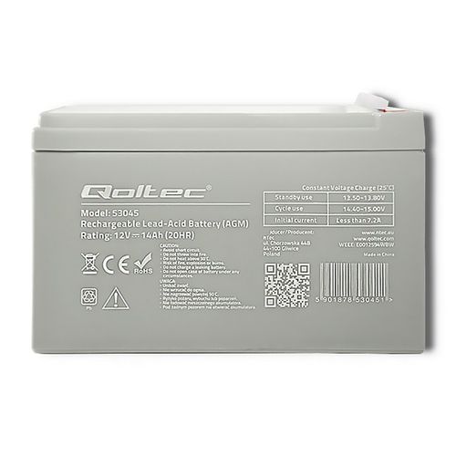 Qoltec Akumulator AGM | 12V | 14Ah |max. 210A na Arena.pl