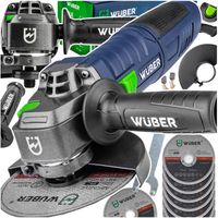 KĄTÓWKA SZLIFIERKA KĄTOWA DIAX MOCNA + 10 TARCZ 125MM ZESTAW XXL WUBER