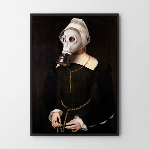Plakat portret maska gazowa 29,7x42 cm A3 na Arena.pl