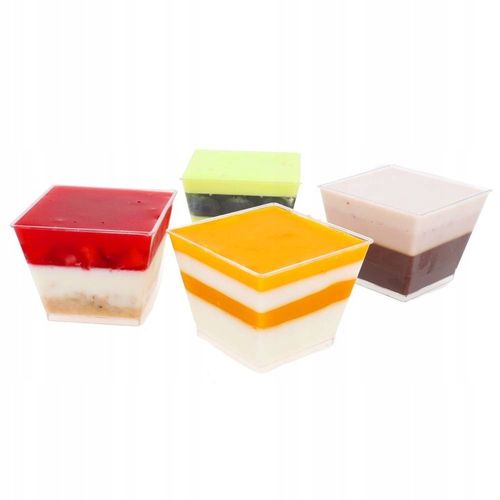 PUCHARKI DO DESERÓW pojemniki na deserki Galaretka Piramida 50szt 120ml na Arena.pl