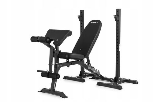 Ławka Treningowa Prosta Ławeczka do ćwiczeń + Stojaki Regulowane 2w1 Zipro na Arena.pl