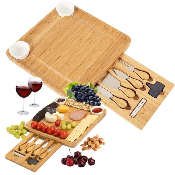 Deska do wędlin i serów z miseczkami do dipów zdjęcie 13