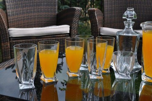 BOHEMIA QUADRO Zestaw Komplet 6 Szklanek Do drinków Napojów SZKLANKI 350 ml na Arena.pl