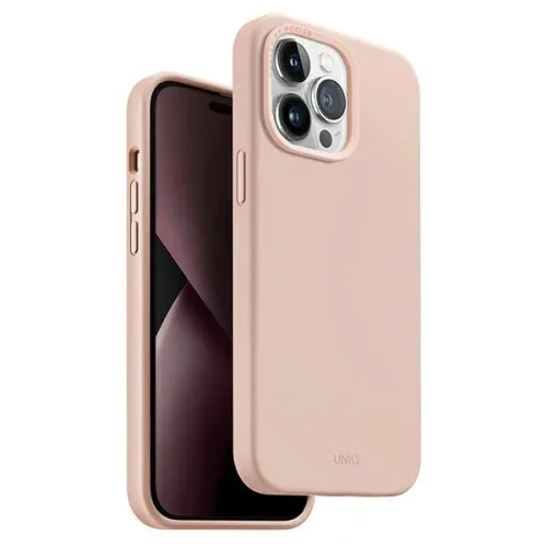 Etui Uniq Lino na iPhone 14 Pro Max - różowe na Arena.pl