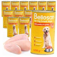 MOKRA KARMA PUSZKA Z KURCZAKIEM W SOSIE DLA PSA DUŻYCH RAS 12x1250G