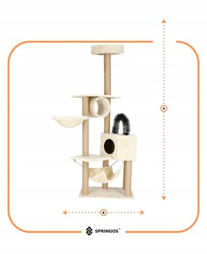 DRAPAK DLA KOTA KOTÓW WYSOKI DUŻY WIEŻA LEGOWISKO DOMEK 7 POZIOMÓW SŁUPEK na Arena.pl