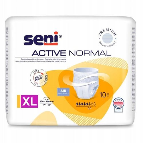 SENI ACTIVE NORMAL XL MAJTKI CHŁONNE DLA DOROSŁYCH 10 SZT. na Arena.pl