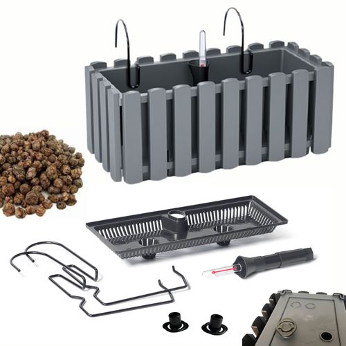 Skrzynka na balustradę DDEF400W Doniczka balkonowa + Keramzyt 1l na Arena.pl