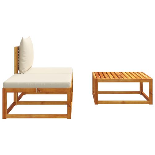 3-częściowy zestaw wypoczynkowy do ogrodu z poduszkami, drewno akacjowe i r na Arena.pl