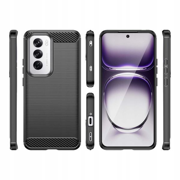 Spacecase Carbon Oppo Reno 12 5G Black zdjęcie 4