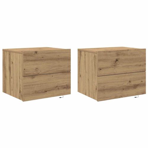 Ścienny stolik nocny with 2 pcs dąb artisan 50 x 39 x 41 cm na Arena.pl
