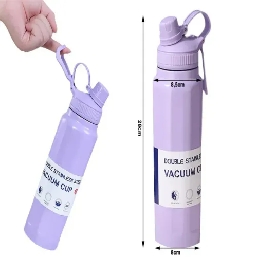 Termos bidon kubek termiczny poj. 700ml z uchwytem na ciepłe i zimne na Arena.pl