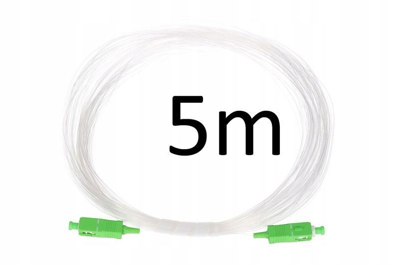NIEWIDZIALNY światłowód, patchcord SC/APC LSZH 5M zdjęcie 2