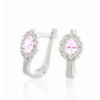 SREBRNE KOLCZYKI Z CYRKONIAMI ZAPIĘCIA ANGIELSKIE PRÓBA SREBRA 925 DOSTĘPNE RÓŻNE KOLORY