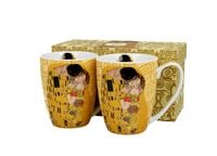 komplet 2 kubki 350ml the kiss ecru by gustav klimt