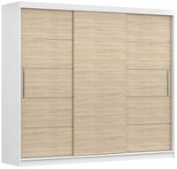 Szafa przesuwna ALBA II 250x61 BIAŁY/SONOMA półki pojemna PRODUCENT