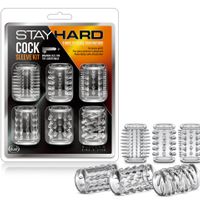 Zestaw 6 Żelowych Nasad Na Penisa - Stay Hard Cock Sleeve Kit