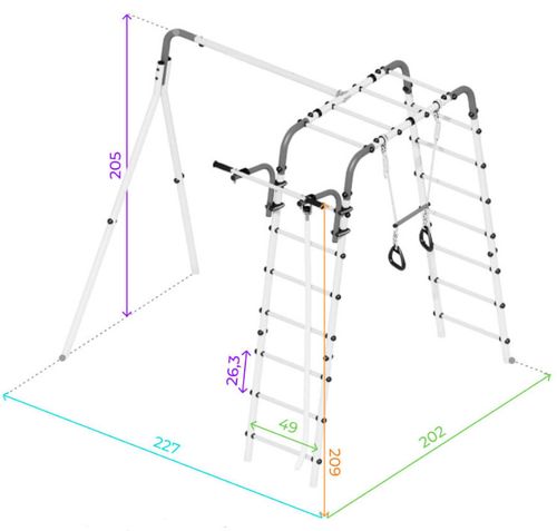 Plac zabaw Wesoła łąka | Drążek Lina Talerz-huśtawka | 100 kg na Arena.pl