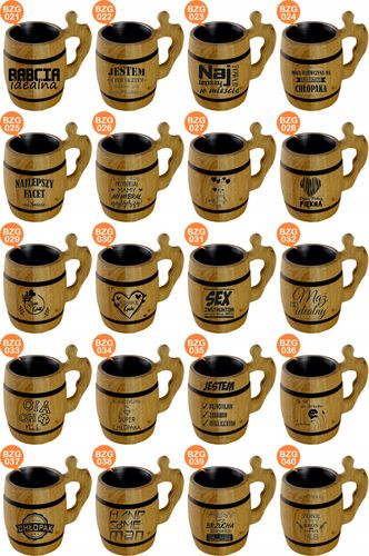 duży dębowy KUFEL do piwa z GRAWEREM napisem PREZENT DLA MAMY na Arena.pl