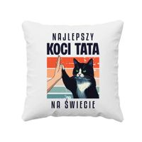 Najlepszy koci tata na świecie - poduszka na prezent KOT PUPIL DLA TATY
