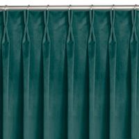 Zasłona VILA velvetowa na flexach 135x300 morska wzór 1 Homede