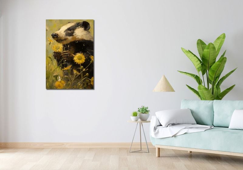 Obraz 60x90cm Łąka w Oczach Borsuka zdjęcie 2