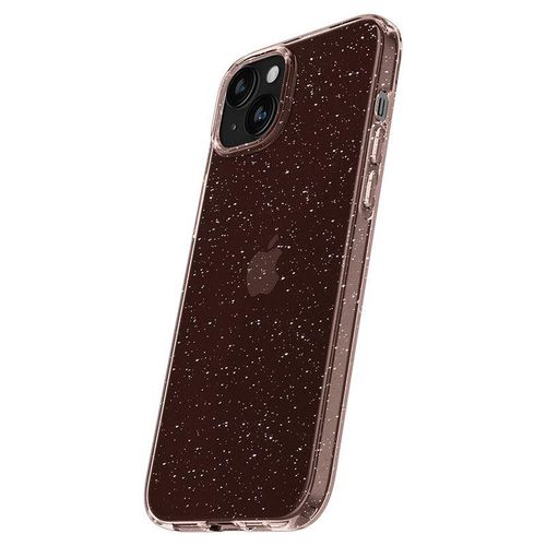 Etui case na iPhone 15 Plus Liquid Crystal Glitter - różowo przezroczyste na Arena.pl