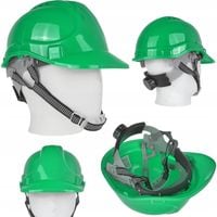 Kask ochronny budowlany BHP regulowany zielony GEKO