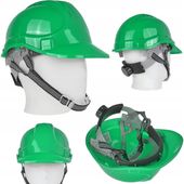 Kask ochronny budowlany BHP regulowany zielony GEKO