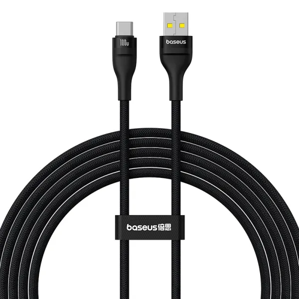 Kabel Baseus Flash 2 USB-A / USB-C 100W 2 m - czarny zdjęcie 1