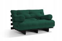 Sofa Futon Black Latex 90x200 funkcja spania BZ50 + komplet poduszek