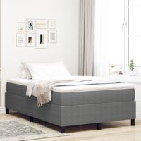 Łóżko box spring  Jasnoszare 120x200 cm z materiału sztruksowego